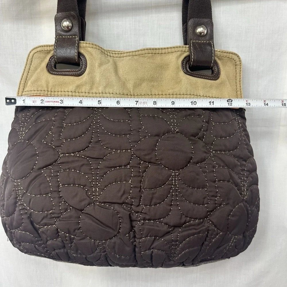 Fossil Key‎ Per Brown Fabric & Canvas Brown Floral Print Shoulder Bag 13